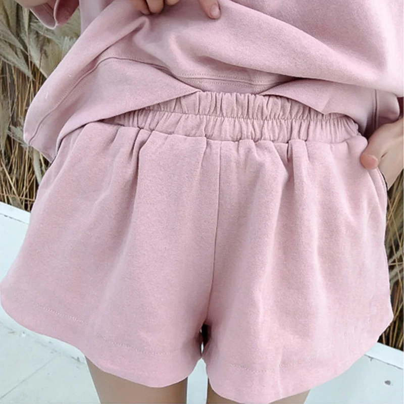 

2021Women's Shorts, T-shirt, Top, Summer, New Style, Loose Casual, Two-piece, Korean Women's Sports Suit, Trendy