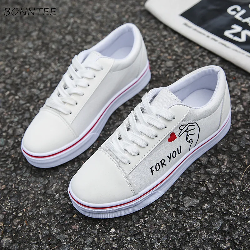 Кроссовки женские на плоской подошве Вулканизированная подошва Повседневная