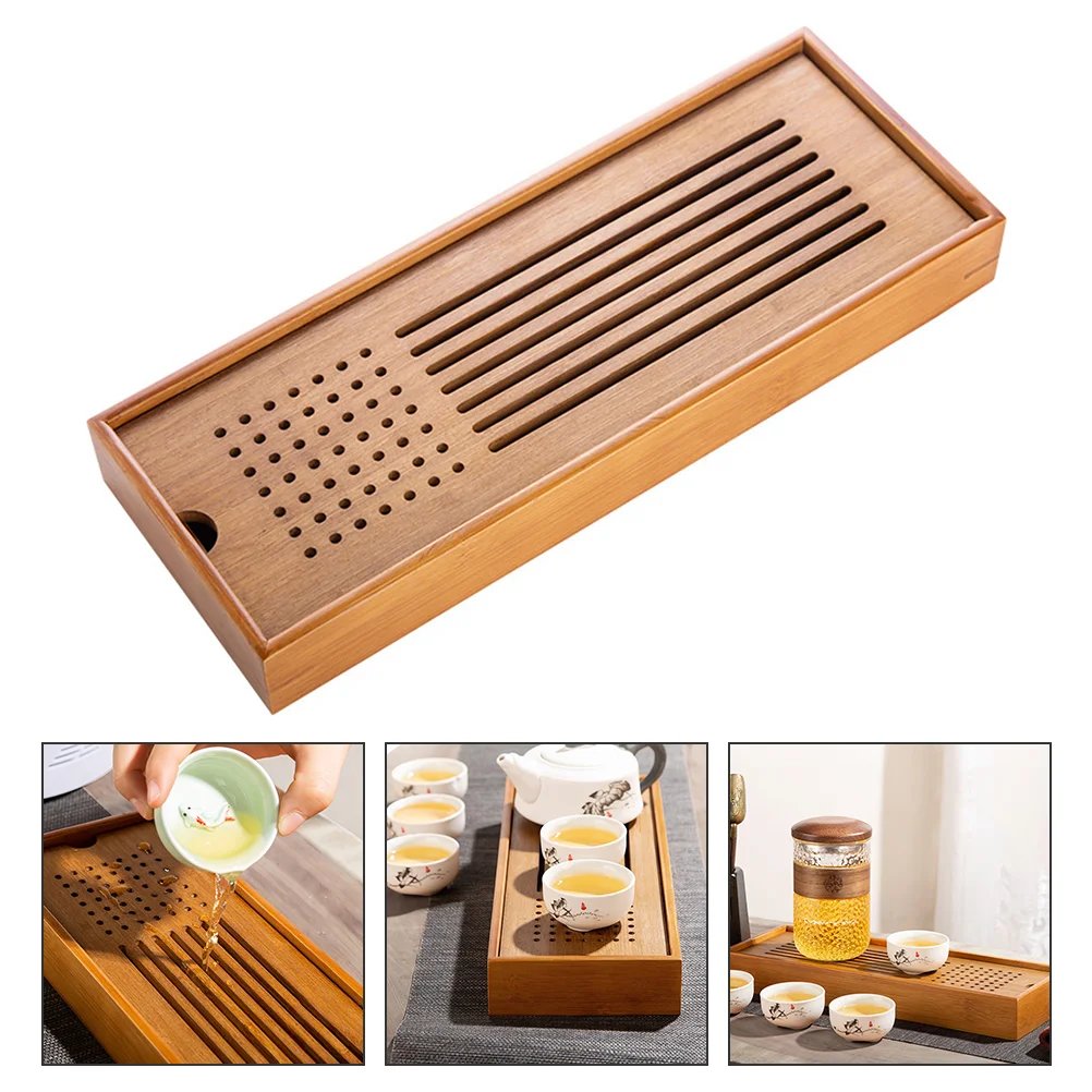 

1pc Simple Tea Tray Exquisite Draining Tray Tea Making Tray Draining Tray