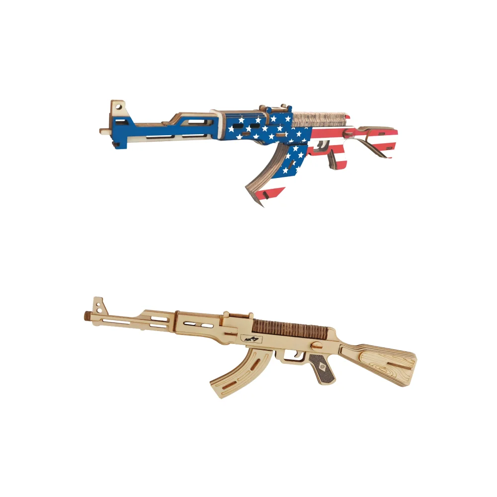 Деревянные игрушки деревянные пистолеты AK47 пистолет головоломки мини модели DIY
