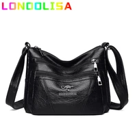 casual soft pu leather shoulder bags for women 2021 new luxury handbags women bags designer branded crossbody bag ladies purses