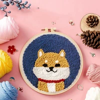 diy dog embroidery kits for beginners 2020 cartoon wool embroidery kits for kids cross stitch kits embroidery needlework sets