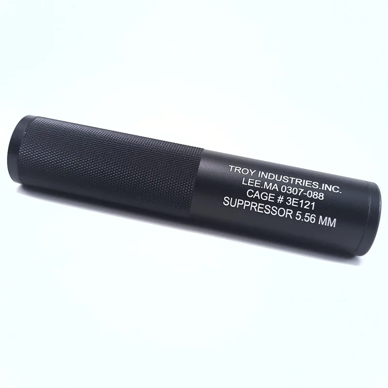 

Tactical Upgraded Alloy Material Short Troy Silencer 14 Inverted Teeth 19In-Line Minifire Toy Model Decoration Hunting Accessory