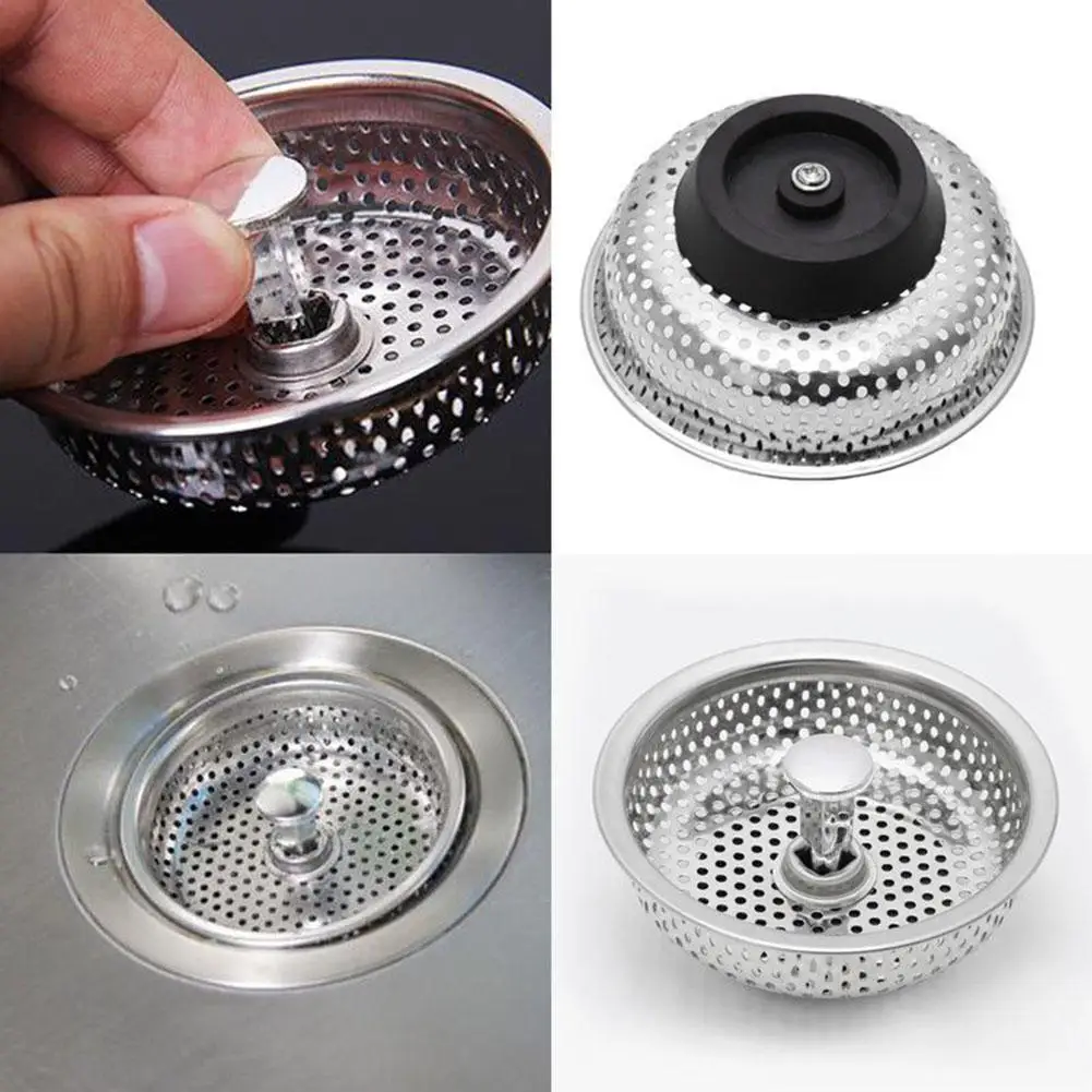 

1Pc 304 Steel Kitchen Sink Strainer Stopper Bathroom Plug Wholesale J9F5 Basin Sink Sink Waste Drain Quality Y8L8