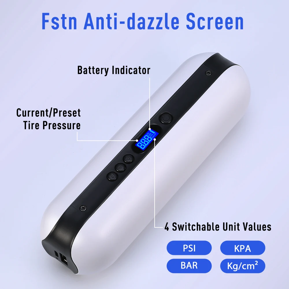 Online Compresor De Aire Portátil Para Bicicleta, Bomba De Alta Presión Para Neumáticos, Balones, Batería Externa De 150psi