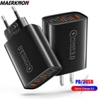 Зарядное устройство PD USB C, 30 Вт, QC 3,0, быстрое зарядное устройство для ЕССШАВеликобритании, зарядное устройство Type-C для телефона, зарядное устройство для iPhone 12 Pro Max, Huawei, Xiaomi, Samsung, зарядное устройство usb