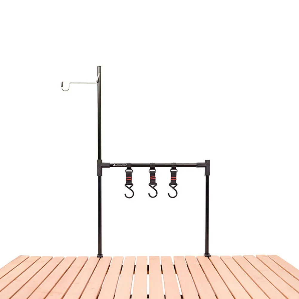

Detachable Outdoor Camping Pot Pan Hanging Rack Picnic Barbecue Cookware Storage Hanger Shelf Accessory