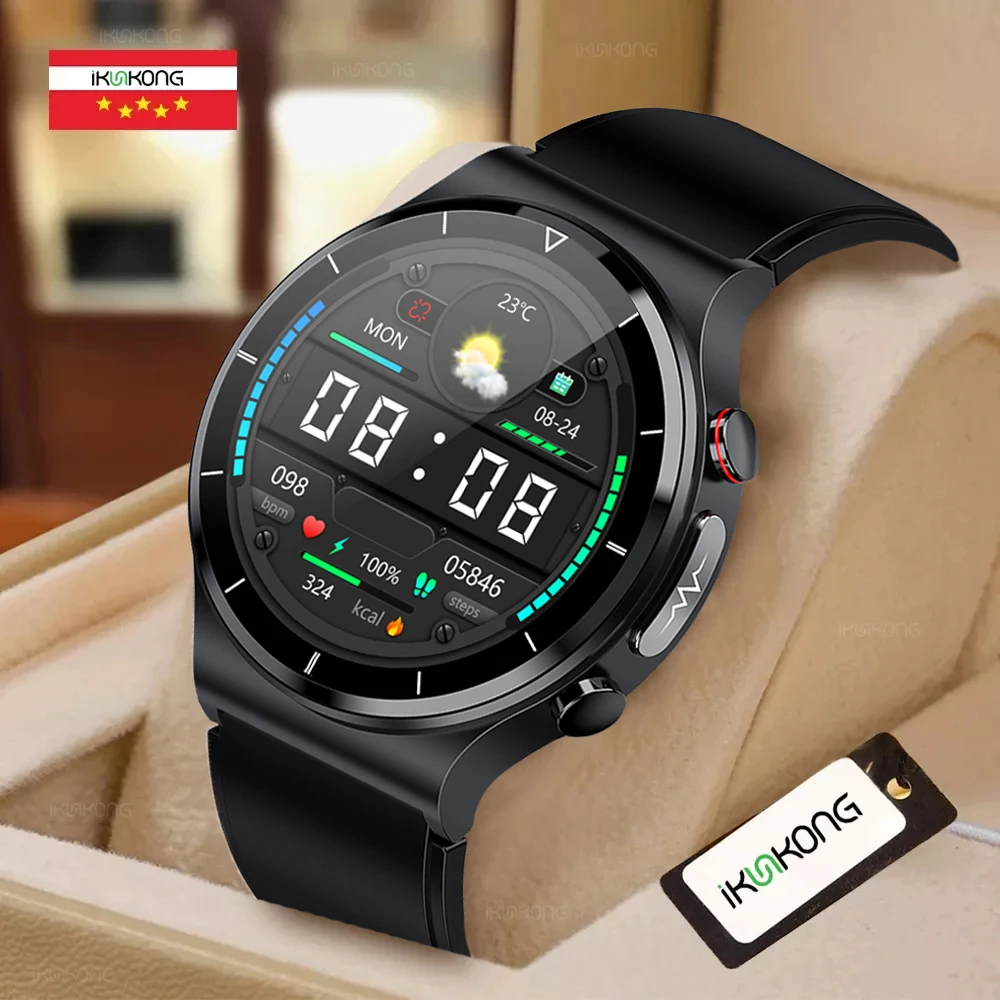 

Thermometer Smart Watch 360*360 HD Full Touch Screen ECG Heart Rate Monitor Blood Oxygen Sport Smartwatch Weather Forecast Clock