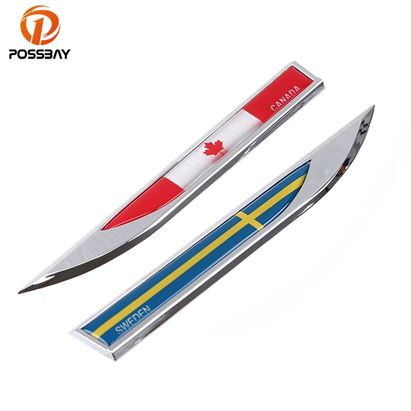 Posbay Универсальный Автомобильный боковой Кранец наклейки для ножей Шведский флаг