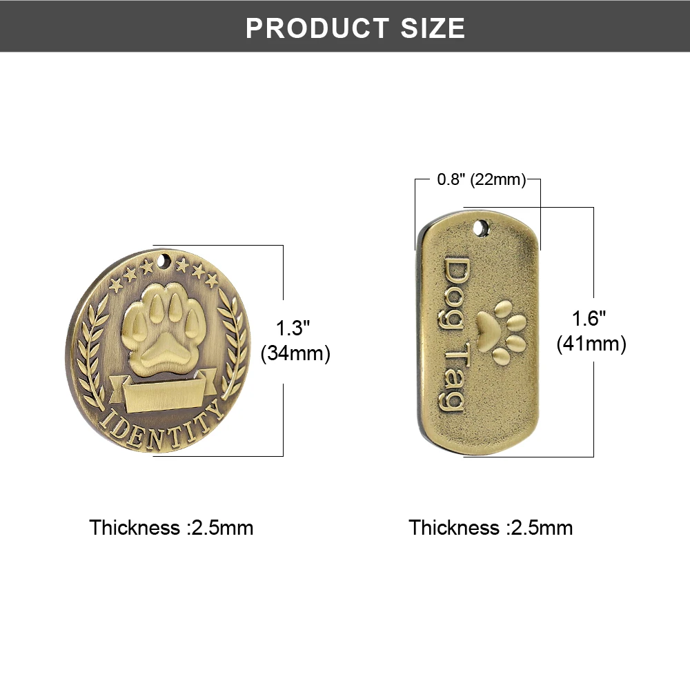 Именная табличка для собак и кошек нержавеющая сталь ID домашнего питомца собаки |