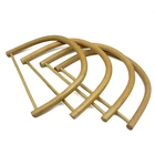 Гладкие бамбуковые D ручки для сумок круглой формы сделай сам, ручная работа, деревянные Сменные Ручки из ротанга для сумочки, кошелька, аксессуары для сумок, каркас для кошелька