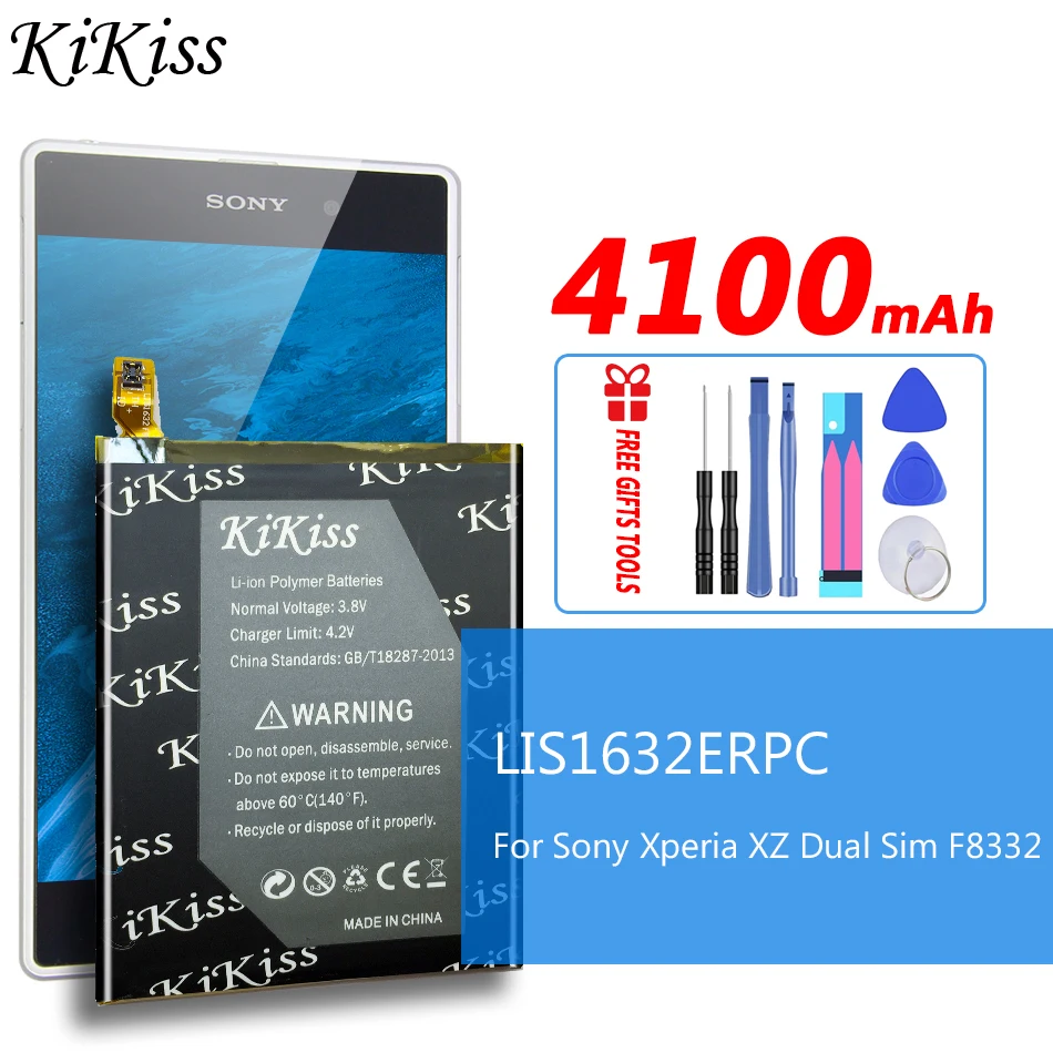 

Сменный аккумулятор для Sony для SONY Xperia XZ F8331 F8332 DUAL LIS1632ERPC, оригинальный аккумулятор для телефона 4100 мАч