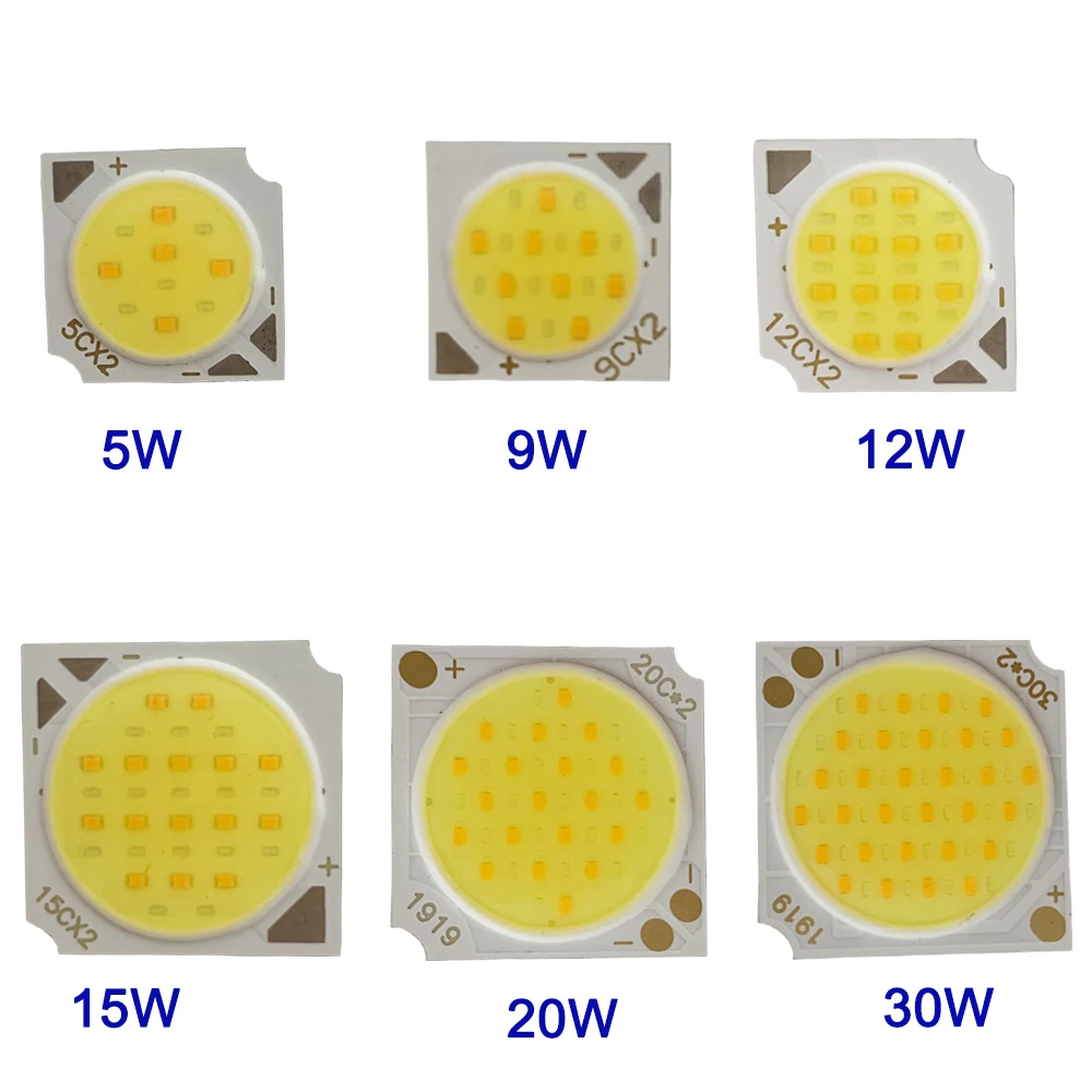 10 шт. в партии 5 Вт 9 12 светодиодный источник лампы бусины высокой мощности COB