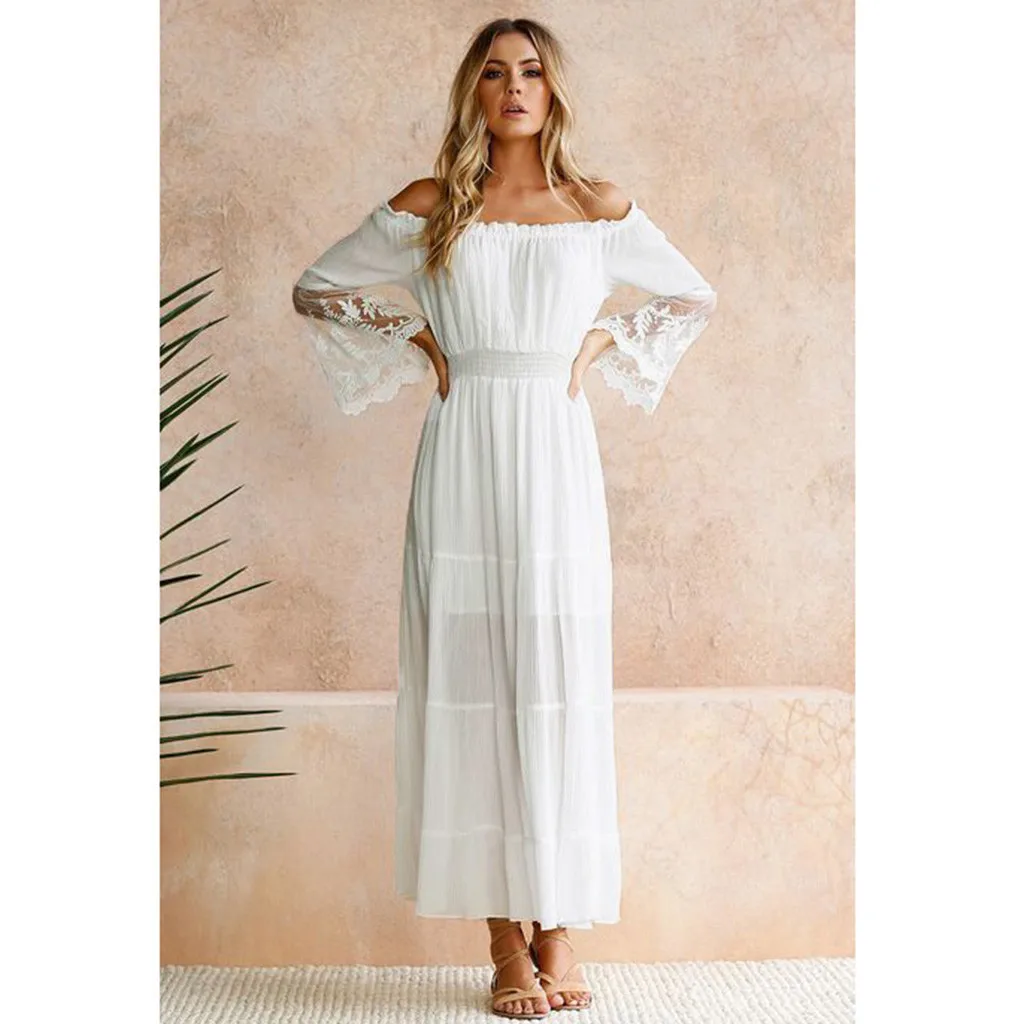 Женское богемное шифоновое платье летнее женское Пляжное повседневное