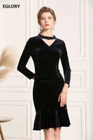 vestidos de festa 2020 autumn winter party special occasion women hollow out sexy hand made beading deco slim fitted dress tunic