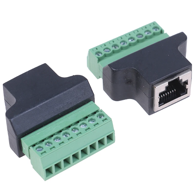 1 шт. RJ45 к винтовой терминальный адаптер женский 8 контактный разъем сплиттер для