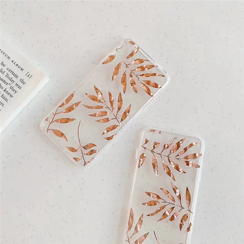 Роскошный чехол для телефона с золотыми листьями iphone 11 Pro max XS Max XR X 7 8 plus задняя