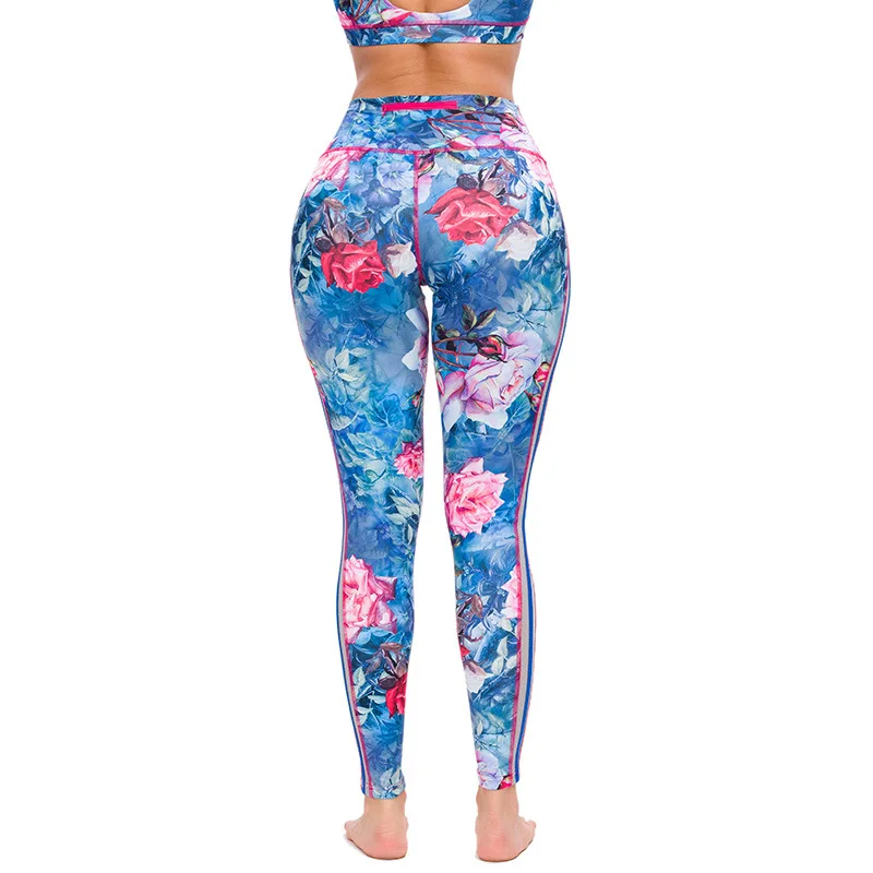 Комплект для йоги одежда фитнеса спортивная с высокой талией женские леггинсы
