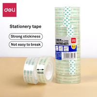 deli transparent stationery tape student office transparent tape small transparent glue 8pcs student stationery office supplies