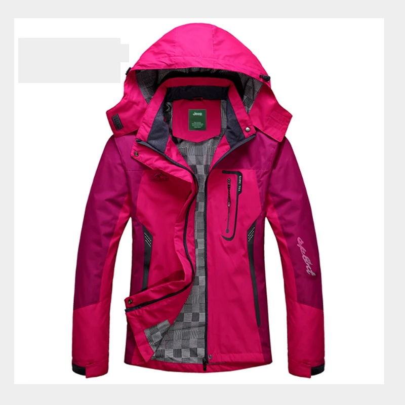 Men Women Spring Autumn Outdoor Hiking Jackets Waterproof Windbreaker Climbing Camping Trekking Rain Coat