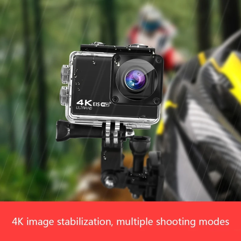 WXTF Action Camera 4K 60FPS 24MP 2.0 Touch LCD EIS Screen WiFi Remote Control Waterproof 4X Zoom Helmet Sport Video Recorder