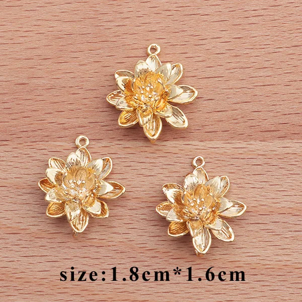 M33613 GUFEATHER M336, ювелирные аксессуары, 18k позолоченный, diy кулон, форма цветка, ручная работа, diy серьги, изготовление ювелирных изделий, 10 шт./партия - Цвет: M33613