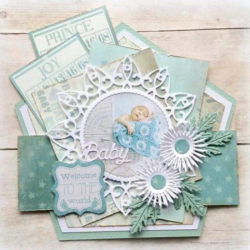 7 шт./компл. маргаритки цветок металлические режущие штампы трафареты с тиснением