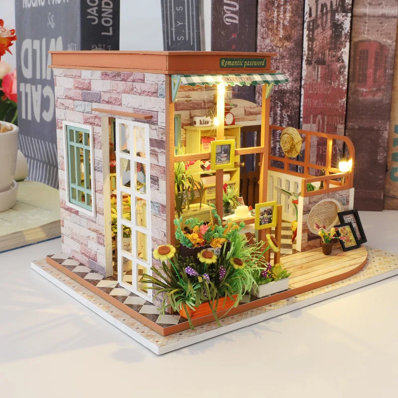 

Diy Hut Romantic Password Woodiness Manual Architecture Model Attic Originality Assemble Gift