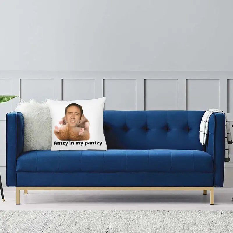 Яркие муравьи в моих брюках Николас Кейдж хомяк квадратная подушка украшение для