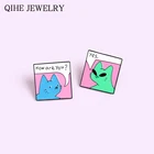 Скейтборд иллюстрации эмали штырь забавными кошками мем, брошь, булавка для Рюкзаки Мультфильм значки с животными, ювелирный подарок по оптовой цене