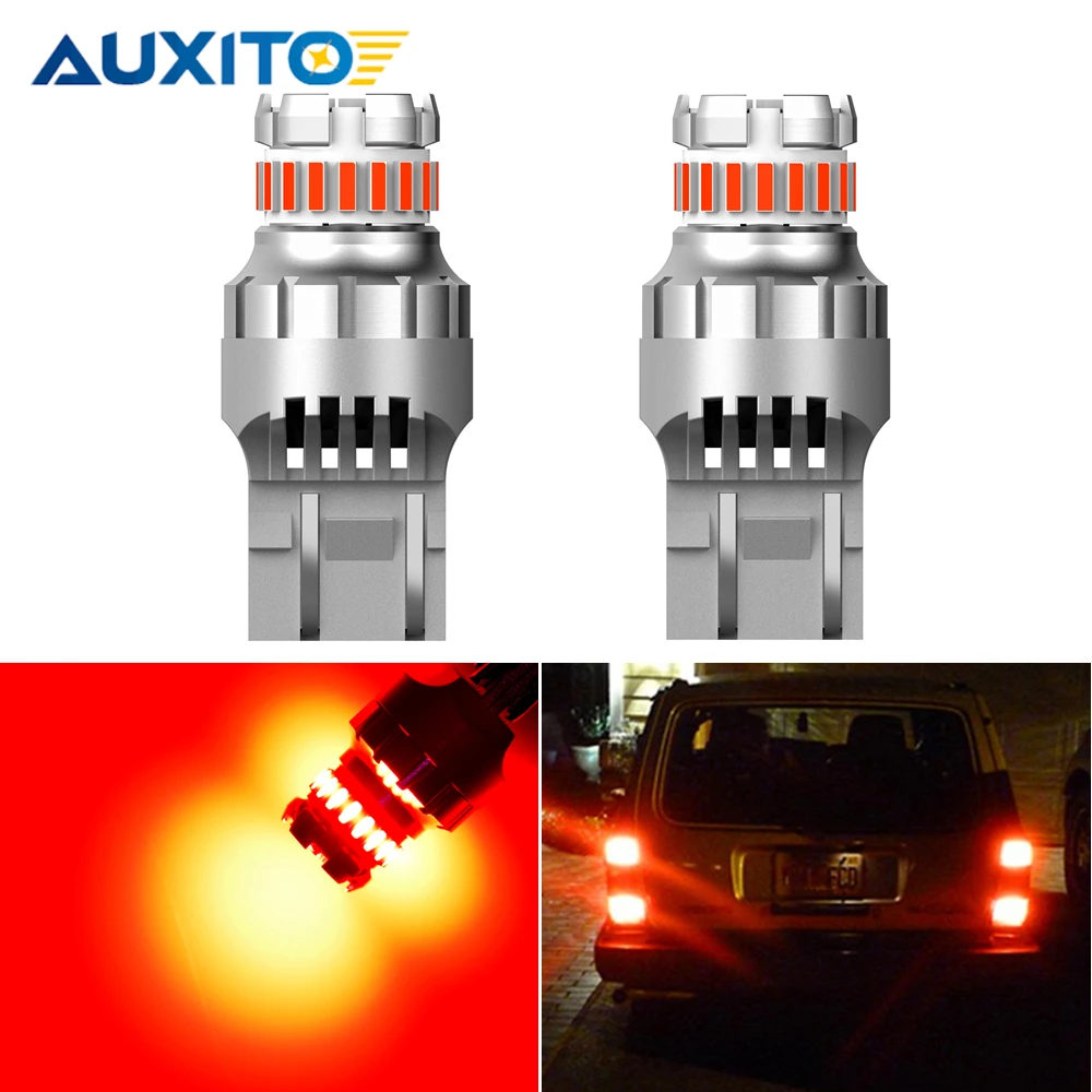 

2x Flash 7443 T20 W21/5W WY21W Led Canbus Bulb 3157 T20 P27/7W LED Car Brake Stop Light 3030 4014 SMD 1200LM DC12V NO ERROR