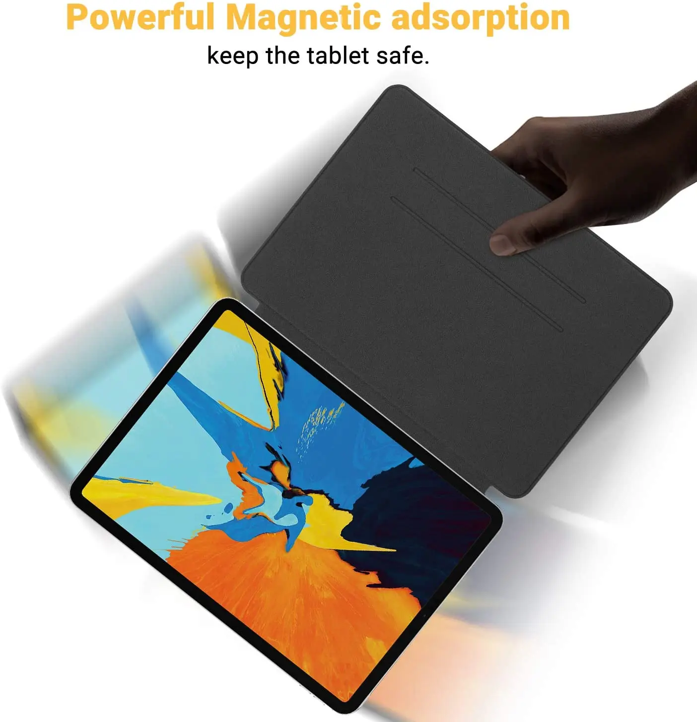 EasyAcc®Чехол для iPad Pro 12 9 11 2018 серый ударопрочный Магнитный смарт чехол из