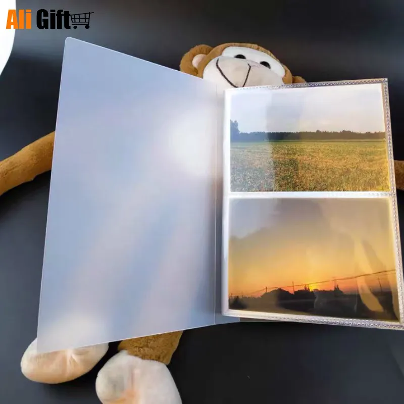 Прозрачный фотоальбом с крышкой из полипропилена 80 листов коллекция фотографий