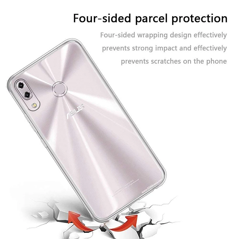 Original Clear TPU Cases for ASUS ZenFone 5Z ZS620KL / 5 ZE620KL 2018 Soft Silicone Full Cover Phone Back Fundas Transparent Gel