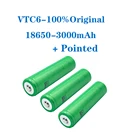 Литий-ионный перезаряжаемый аккумулятор VariCore VTC6, 3,7 в, 3000 мАч, 18650, 30 А, разряд для аккумуляторов US18650VTC6 + заостренный