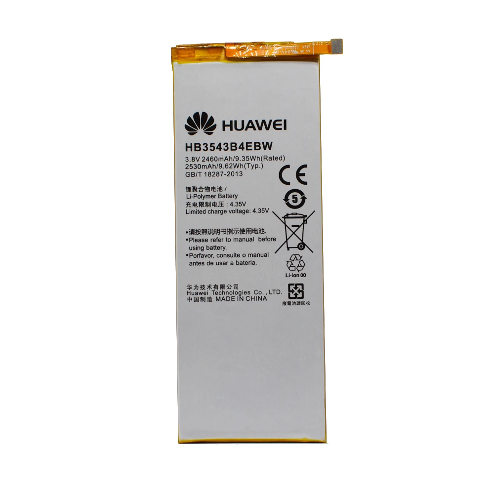 Аккумулятор для телефона Huawei HB3543B4EBW 2460 мАч Ascend P7 L07 L09 L00 L10 L05 L11 | Мобильные телефоны