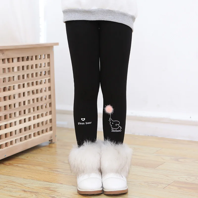 

Winter Warm Baby Girl Leggings High Waist Safety Pants Toddler Thickened Plush Double Layer Pants Girls Leggings -25C