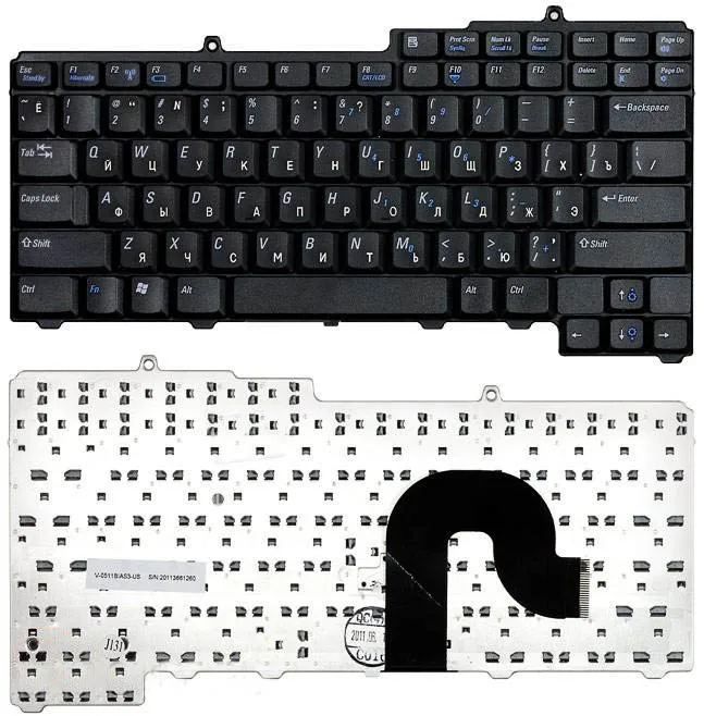 Клавиатура для Dell Inspiron 1300 B120 B130 Latitude 120L Series p/n: 9J.N6782.G01 MLN-571DT NSK-D5G01 русская черная |