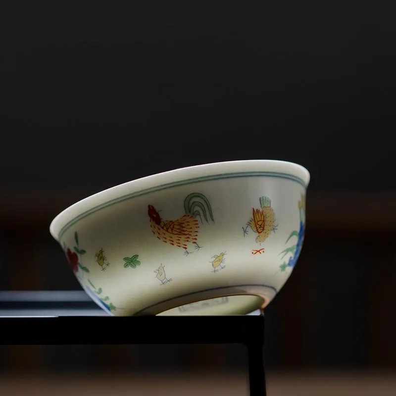 Керамическая чаша ручной работы Цзиндэчжэнь для чая с росписью суповые чаши