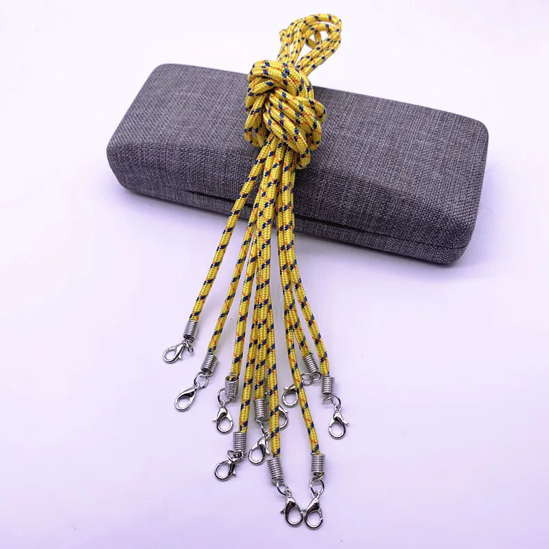 

New 2pcs 0.3*60cm Hanging Nylon Rope Face Lanyard Holder Adjustable Traceless Ear Hanging Rope with Two Hooks