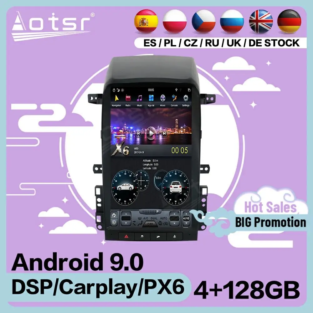 

128G Tesla Screen Multimedia Stereo Android Player For Chevrolet Captiva 2008 2009 2010 2011 2012 GPS Navi Audio Radio Head Unit