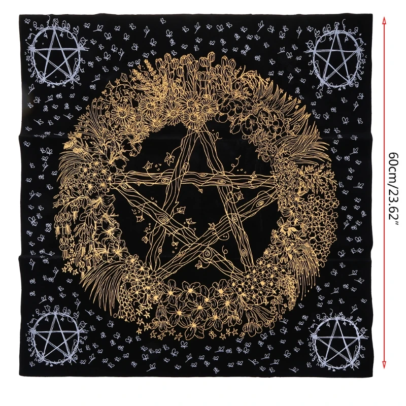 Nature Flower Divition Tablecloth Tarot Card Game Flannel Divination Altar Cloth . | Спорт и развлечения