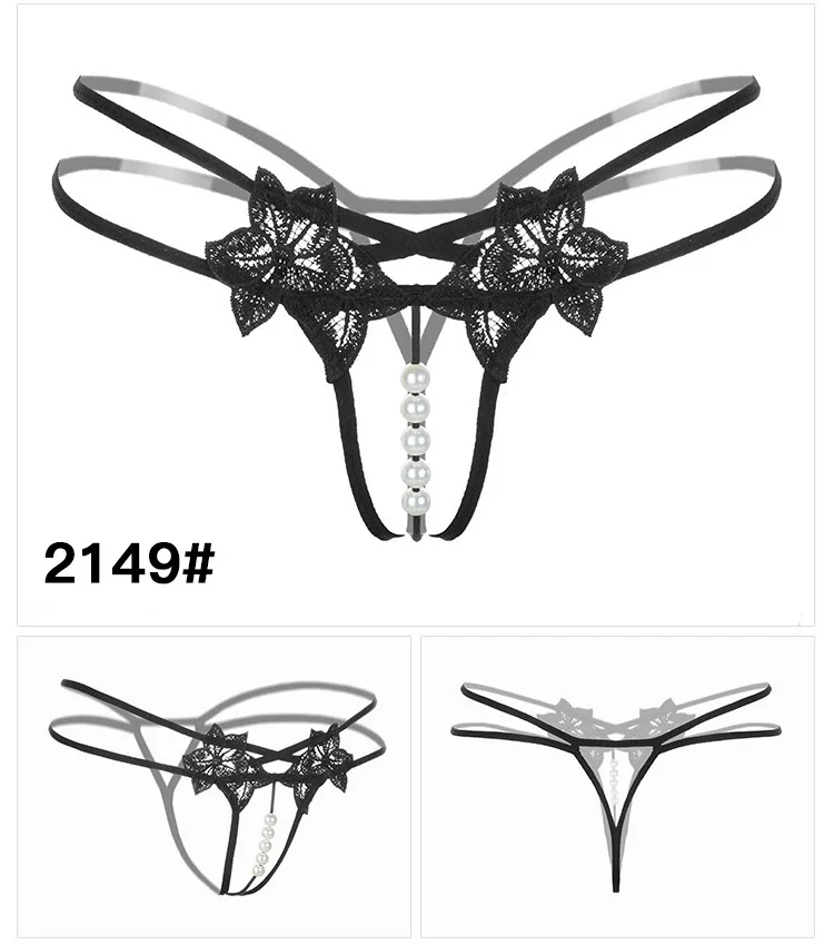 Женские трусики сексуальное нижнее белье кружевные Seamles с жемчужинами женские