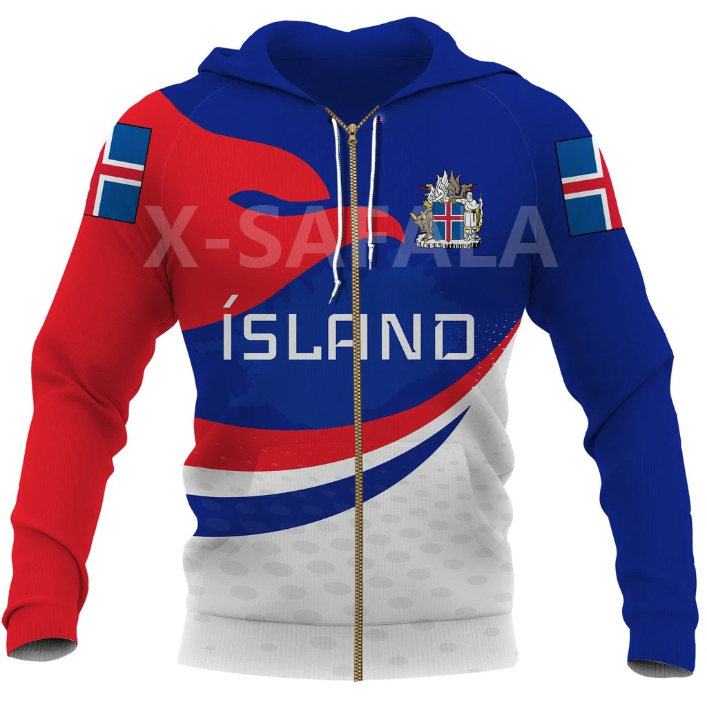 

X-Safala Island Flag Viking Puffin 3D All Printed Hoodie Man Women Harajuku Outwear Zipper Pullover Sweatshirt Casual Jacket