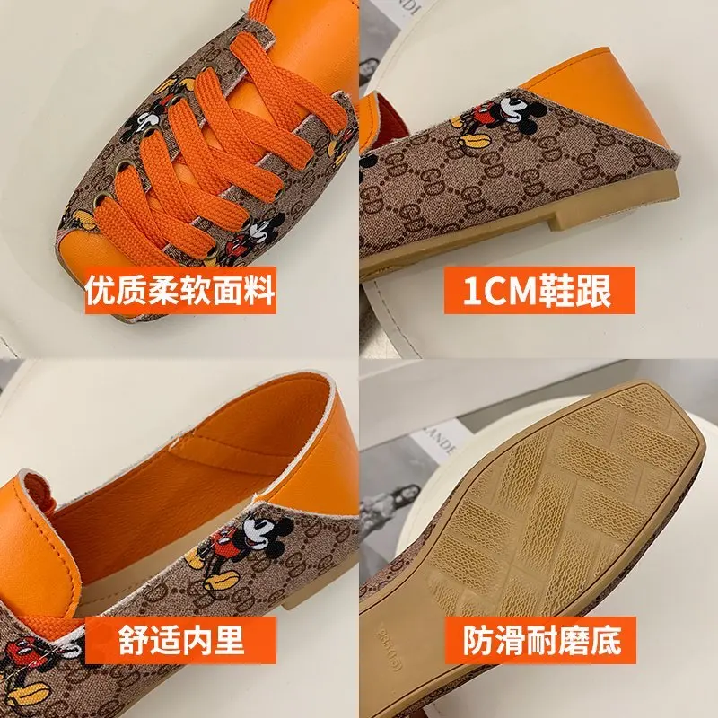 

Women All-Match Retro Cute cartoon Woman Shoes Flats British Style Casual Female Sneakers Fashion Women's lace-up Oxfords