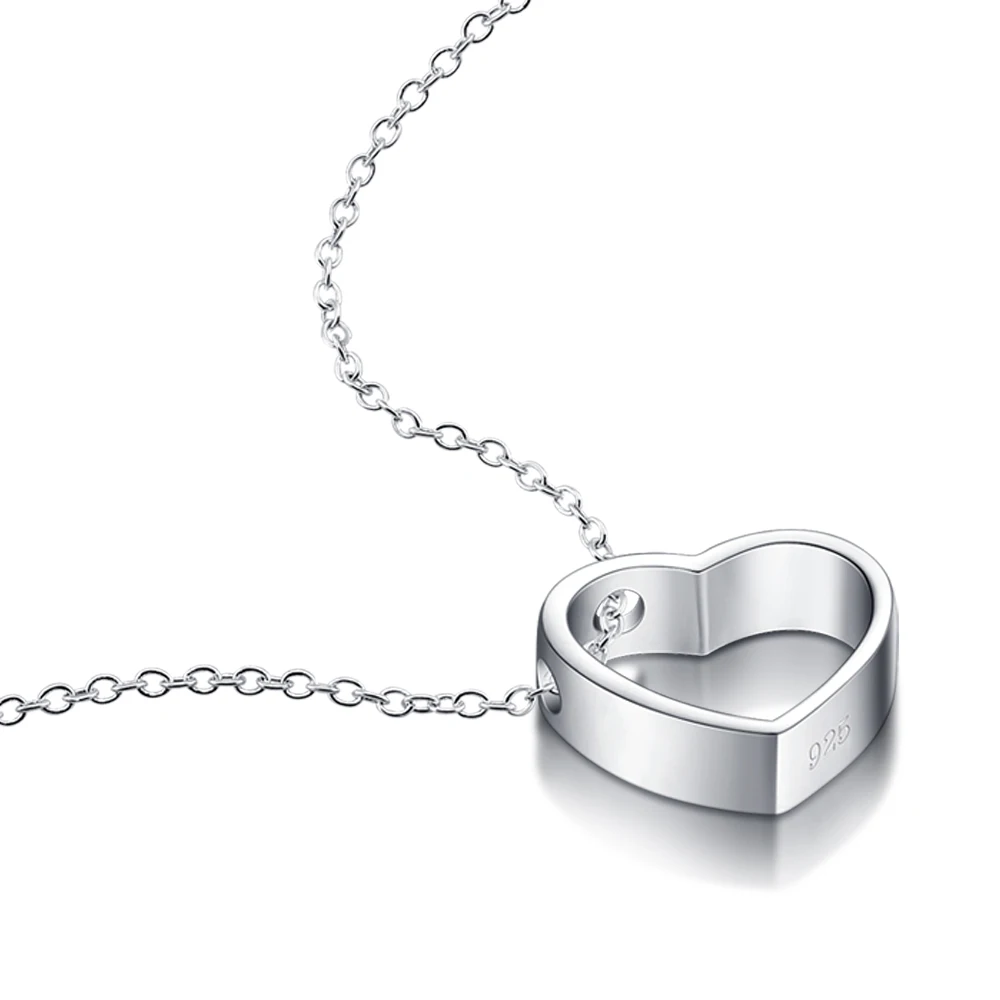 Женская цепочка с подвеской в виде сердца из серебра 925 пробы|Ожерелья| |