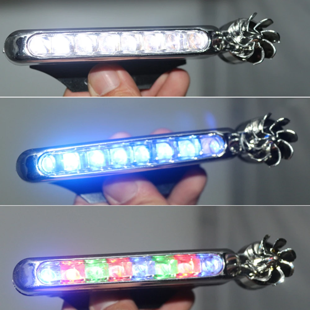 

2 шт. Габаритные огни автомобиля светодиодный автомобильные лампы с ветровым приводом Автомобильные фары Дневные ходовые огни лампы с вращ...