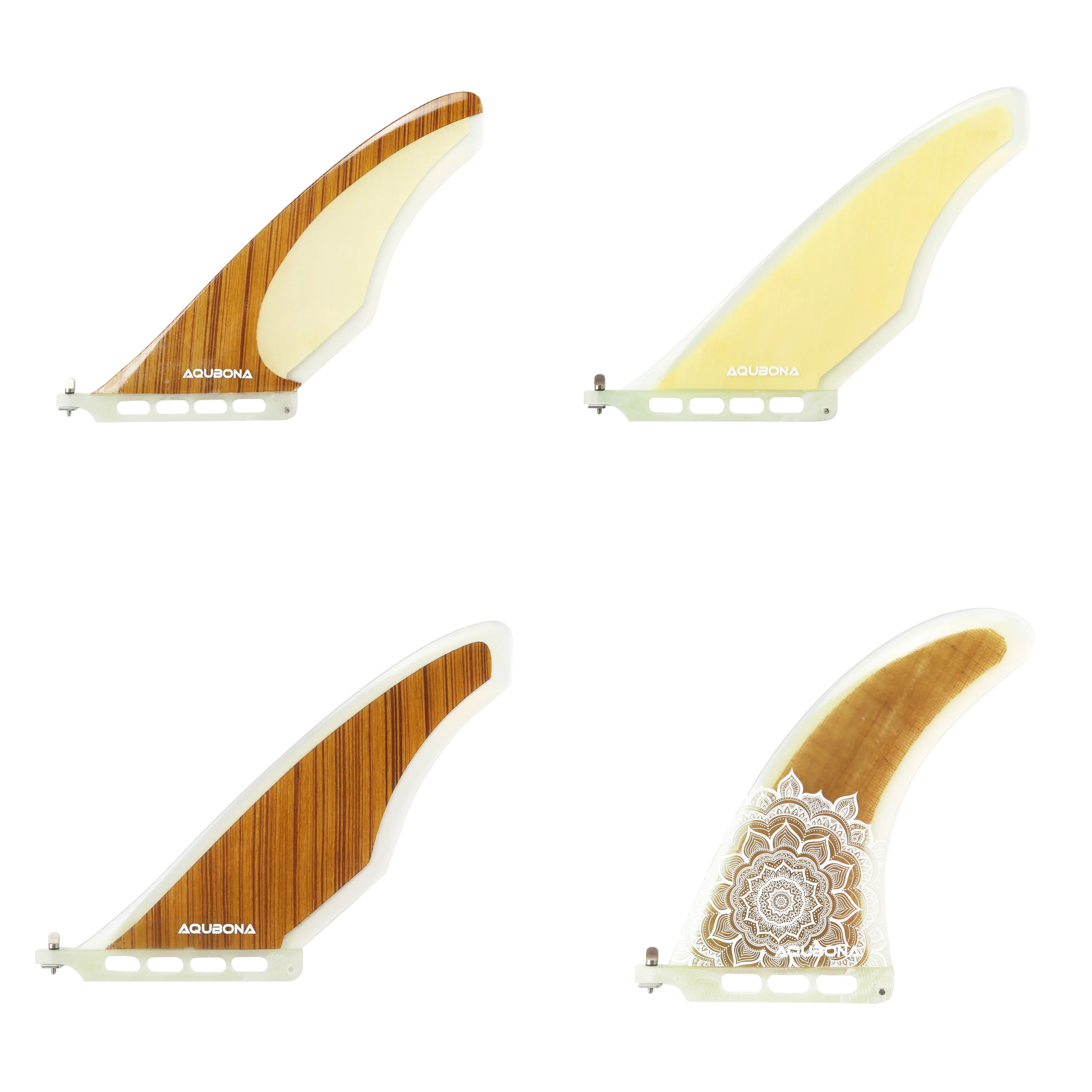 10 дюймовый одиночный Sup бамбуковый/Деревянный/углеродный плавник для