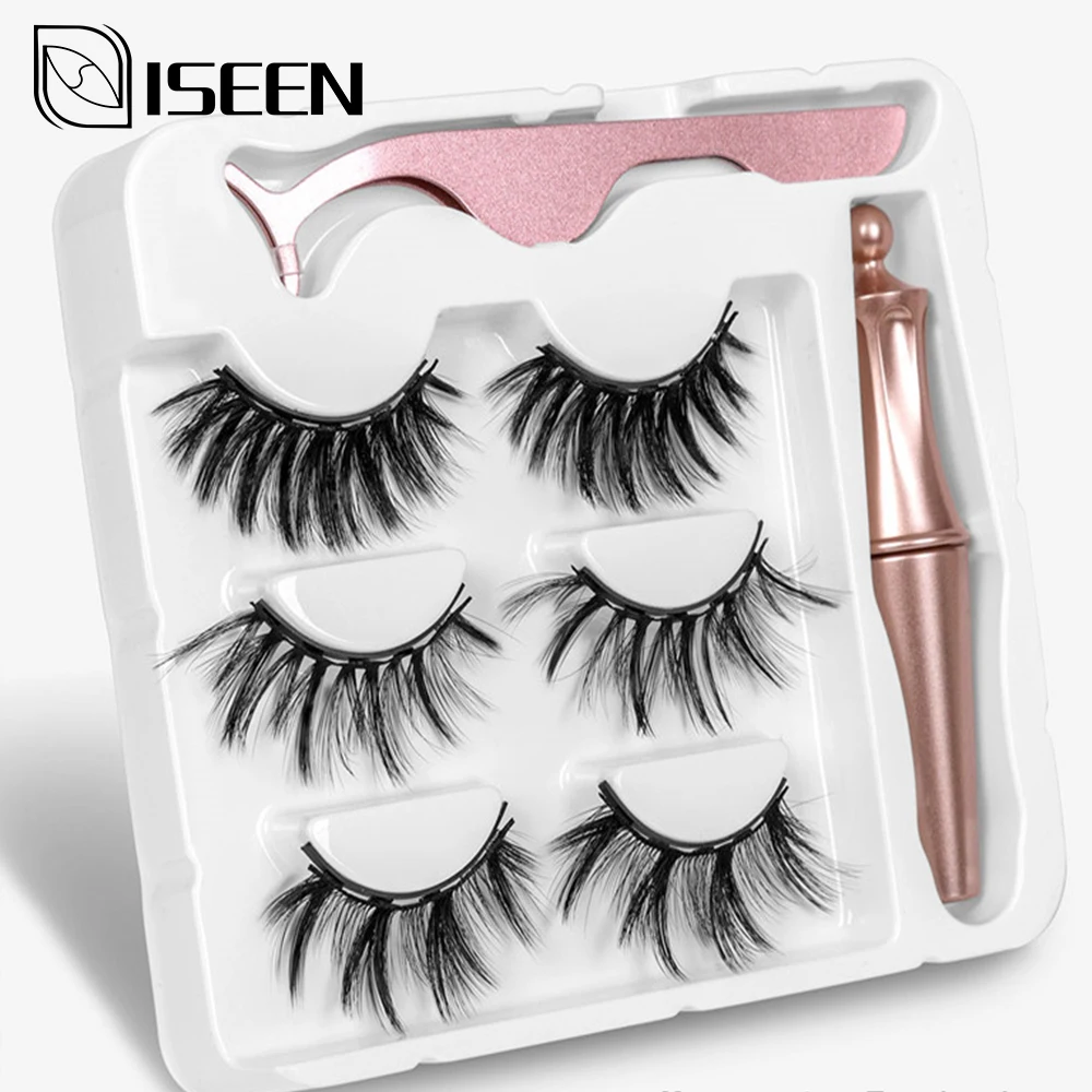 3 пары магнитные ресницы натуральные длинные подводки для глаз и накладные