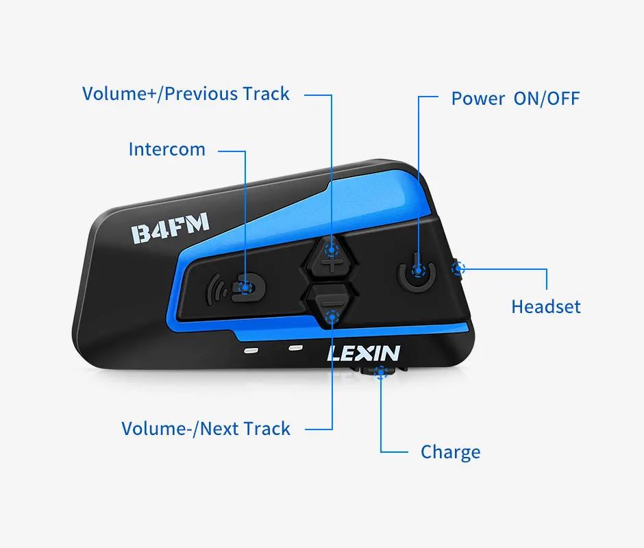 Lexin LX-B4FM мотошлем мотогарнитура 4 райдер, разговаривающий одновременно через FM мотоциклетную Bluetooth интерком «Би-Ти» гарнитуру двусторон